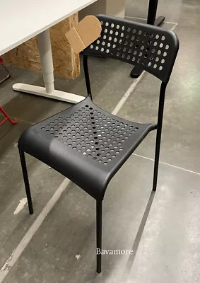 IKEA ADDE Chair Black Steel Durable BRAND NEW- 902.142.85 • $49.99