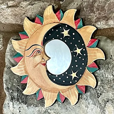 FAIR-TRADE Hippy BOHO Celestial SUN Moon STARS Hand Made BOHEMIAN Ethnic MIRROR • £13.95