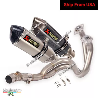 Slip On For Kawasaki Versys 650 Z650 Ninja 650 Exhaust Header Pipe 51mm Mufflers • $243.02