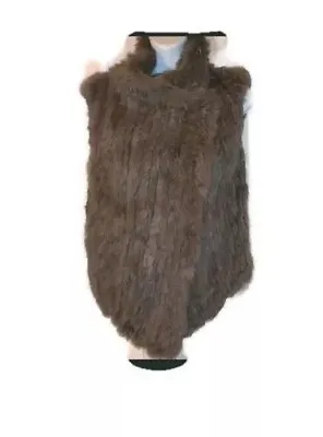 Nwt Size 2 Authentic OAKWOOd Woven RABBIT FUR Vest $550 • £241.27