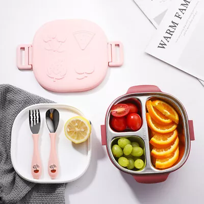 $27.39 • Buy 400ML Stainless Steel Lunch Box Thermos Food Container Heated Flask Storage Kids