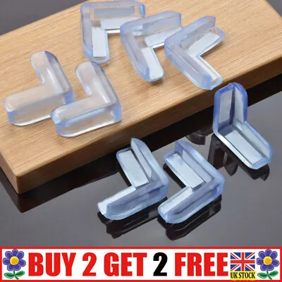 £4.84 • Buy 4X Table Glass Corner Edge Protection Cover For Child Baby Silicone Protector SA