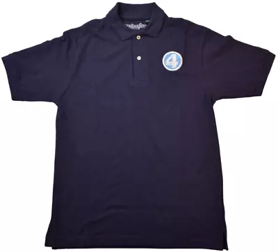 WeLoveFine Marvel Mens Fantastic 4 Blue Polo Shirt With Emboidered Logo New S • $11.99