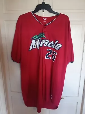 Fort Myers Miracle Jersey #26 Size 52 Minor League Baseball Vintage • $175