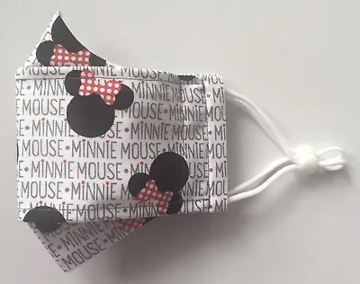 Homemade Minnie Mouse 100 % Cotton Fabric FaceMask For Kids FREE SHIPPING • $10