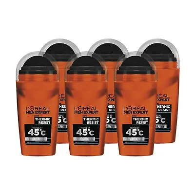 6x L'Oreal Men Expert Thermic Resist 48H Anti-Perspirant Roll On Deodorant 50ml • £15.89