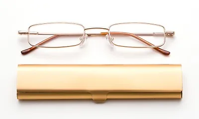 Compact Reading Glasses In Slim Aluminium Case Tube Readers Portable Readers New • $9.99