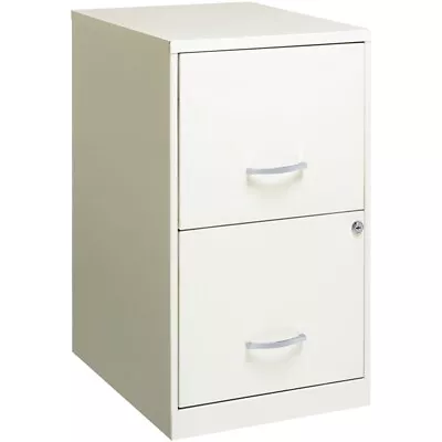 Scranton & Co 18  2-Drawer Traditional Metal File Cabinet In Pearl White • $100.82