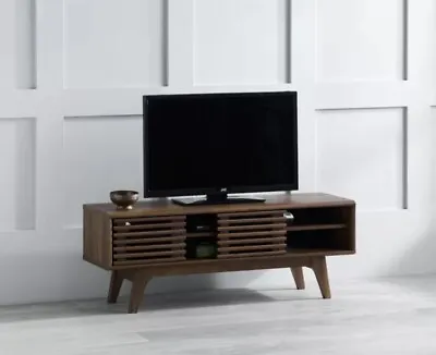 Emaline Bo Living TV Stand TV Unit Walnut Brown - BRAND NEW FLAT PACK! • £100