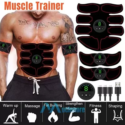 ABS Stimulator Toner Fitness Belts Exerciser EMS Abdominal Muscle Toning Trainer • $17.87