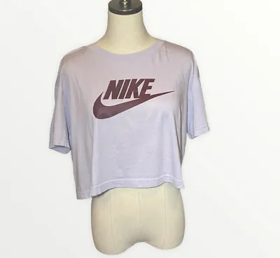 Nike Cropped Tee T-Shirt Bare Midriff Lilac M • $19