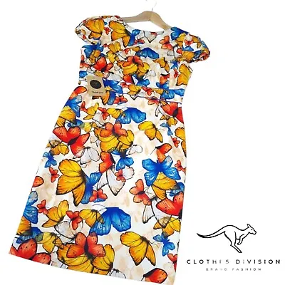 Warehouse Dress Size 14 Butterfly STUNNING  • £32.99