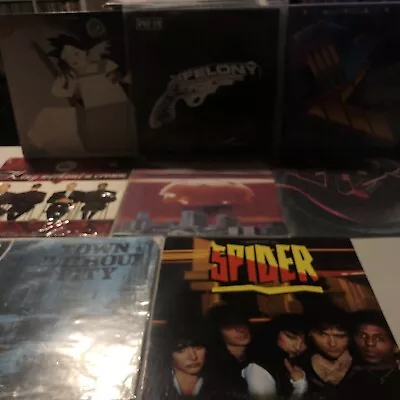 Lot Of (8)- 80’s Rock New Wave VINYL LP COLLECTION FELONY FROGS VAN ZANT SPIDER • $24.99