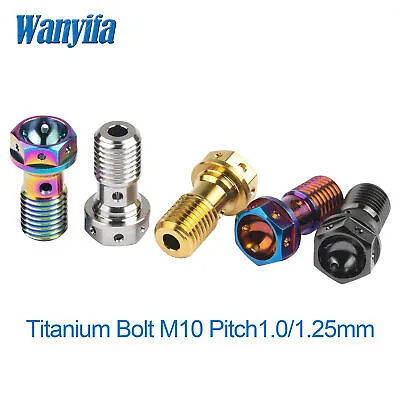 M10 Titanium Brake Caliper Banjo Bolt Motorcycles Fasteners Screws P1.0/1.25mm • $4.32