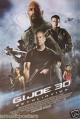 G.I. JOE 3-D RETALIATION POSTER FROM ASIA -The RockBruce WillisChanning Tatum  • $10.99