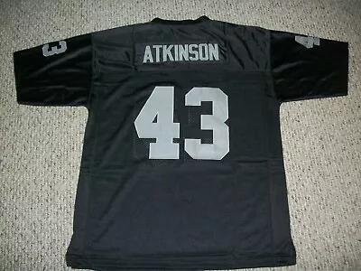 GEORGE ATKINSON Unsigned Custom Oakland Black Sewn New Football Jersey Sze S-3XL • $38.05