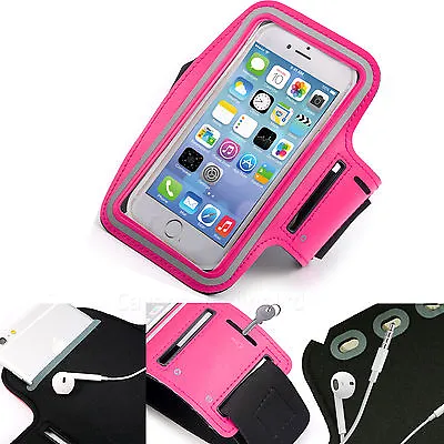 $11.23 • Buy Sports Gym Armband Cover Jogging Cycle Running Arm Holder Case Cell Phone PINK