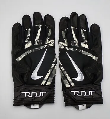 Nike Mike Trout Elite Batting Gloves Men's XS Black/Wolf Grey/Chrome • $44.95