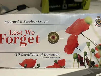2012 Red Poppy $2 Two Dollar Remembrance Day Coin Uncirculated - RSL CARD • $275