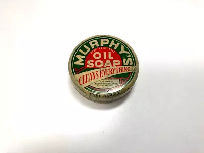 VTG Murphy Oil Soap Tin Can W/ Lid - 2  RARE FREE SAMPLE For Collector! • $45