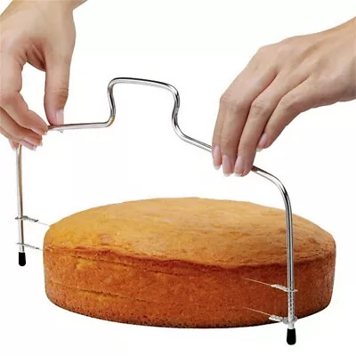 Stainless Steel Cake Leveller Adjustable Double Wires Baking Essentials • £7.10