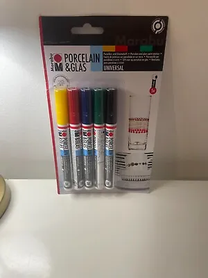 Marabu Porcelain And Glass Paints (5pk) • £17