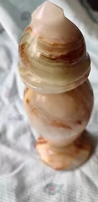 Small Onyx Marbled Vase Jar With Lid • $25