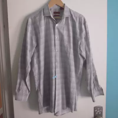 Hugo Boss Mens Slim Fit Cotton Dress Shirt 16.5 / 32-33 EU Size 42 Machine Wash • $45
