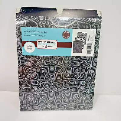 Martha Stewart Vertical Avery File Folders Letter Size - Black 3 Patterns 6 Pack • $17.46