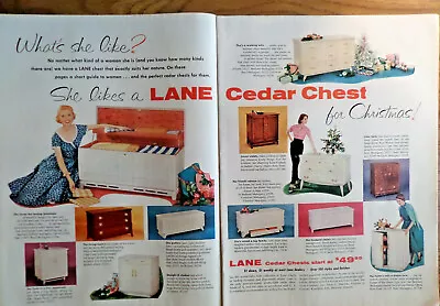 $3 • Buy 1955 Lane Cedar Hope Chest Ad  Shows 12 Models