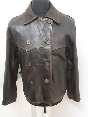 Vintage Redskins Leather Biker Jacket Size Uk 10 / 12 • $48.54