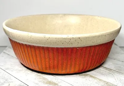 Vintage 1976 Haeger Pottery Burnt Orange Stoneware Salad Bowl-3212-S-Ben Seibel • $34.50