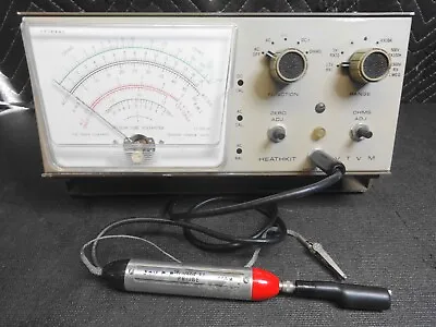 Heathkit VTVM MODEL IM-28 Vintage Vacuum Tube Voltmeter Tester W/ PK-3A RF Probe • $124.95