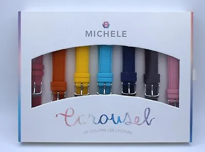 Michele Watch Carousel 16 Mm Silicone Strap Multi Color MS16GF710998 Sold As-Is • $156