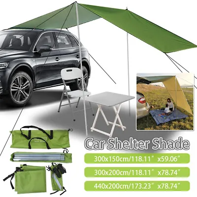 Portable Camping Tent Car Shelter Shade Camping Side Waterproof UV Rain Canopy • £23.99