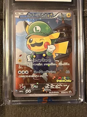 Luigi Pikachu Full Art 296/XY-P Promo Pokemon Card Japanese 2016 CGC 10 • $3299