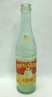 Vintage RC Royal Crown Cola Green Glass 10 Oz. Soda Bottle • $7.62