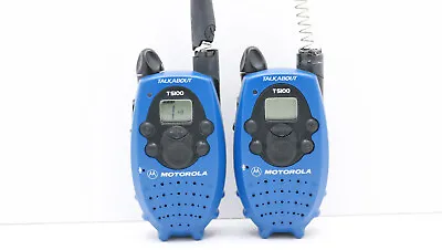 Motorola TalkAbout T 5100 Walkie-talkie 2-way Radio Black Blue Set *READ* • $18.59