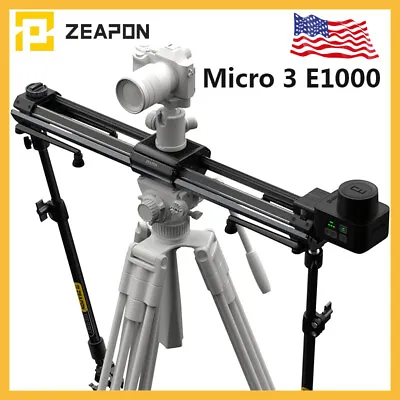 ZEAPON Micro 3 E1000 Motorized Slider DSLR Camera Video Double Distance Portable • $635