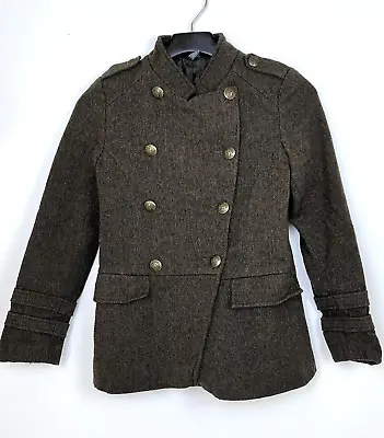 $45.95 • Buy ZARA Girls Military Style Tweed Jacket Embossed Buttons & Epaulets Size 11-12Y