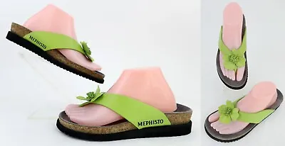 Mephisto Violette Thong Sandals Lime Green EU 39 / US 9 MINT CONDITION! • $66