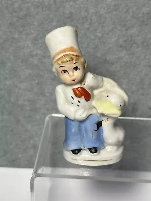 Little Boy With Bird Porcelain FIGURINE Appr 3.5” Japan Vintage • $15