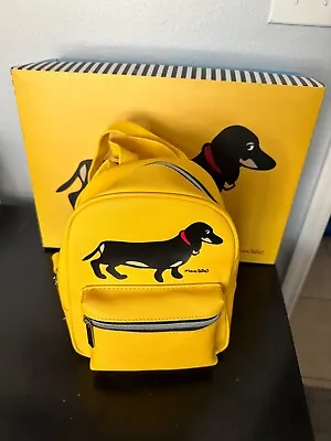 Marc Tetro Dachshund Dog Yellow MINI Backpack W/Gift Box • $59.95