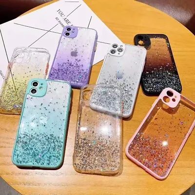 Cover For IPhone 11 12 13 14 Pro Max XR X Shockproof Bling Glitter Silicone Case • $8.85