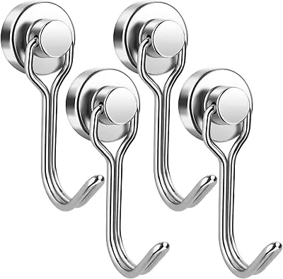 Magnetic Hooks 31Lb Magnet Hooks Strong Magnetic Hooks For Fridge Magnet Hook • £11.34