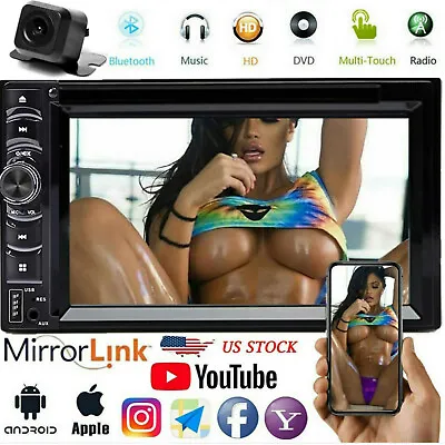 Mirror Link For GPS 2Din Car Stereo DVD CD A5 Fast System HD Radio Player&Camera • $98.51