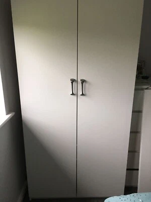 £0.99 • Buy IKEA PAX Wardrobe White 200cm High X 100cm Wide And 60cm Depth