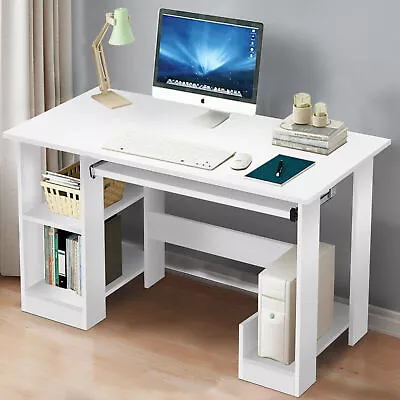 Computer Desk Laptop Pc Study Table Office Desk Home Furniture Workstation Shelf • £45.99