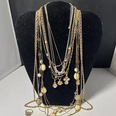 Vintage Goldtone Necklace/Ring Lot Of 13 Pieces.  Signed Avon • $9.99