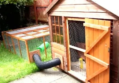 RUNAROUND Rabbit Guinea Pig Play Tunnel Pipe 6  Connector Plastic Hutch Run KIT • £39.99